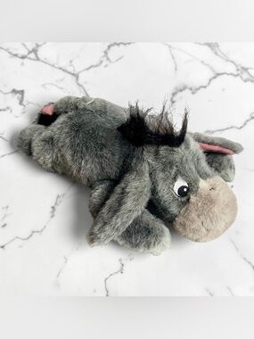 Vintage 90s Disney Store Eeyore Plush 14.5” Detachable Tail Winnie Pooh Donkey
